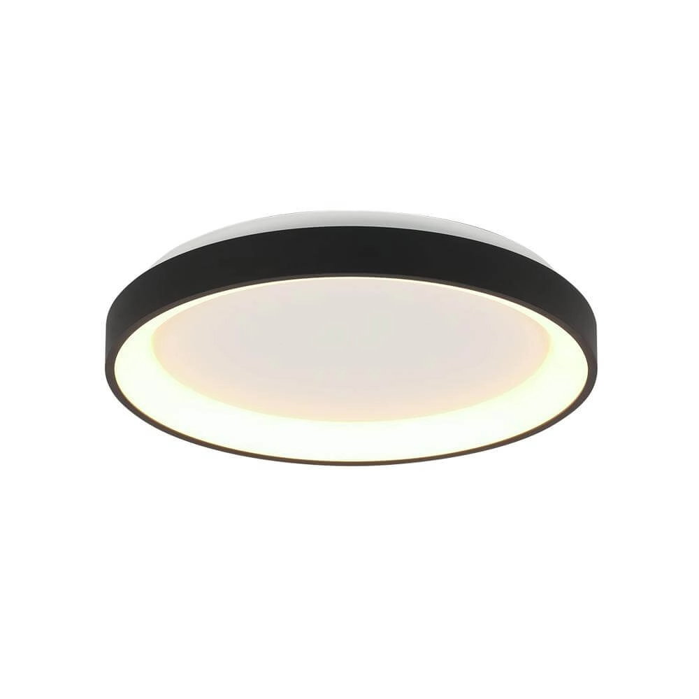 Plafondlamp Ringlede design zwart Ø 28cm