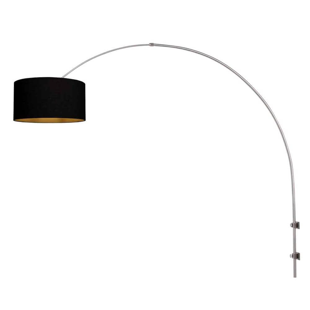 Wandlamp Sparkled Light metaal met zwarte kap Steinhauer 8712746175547