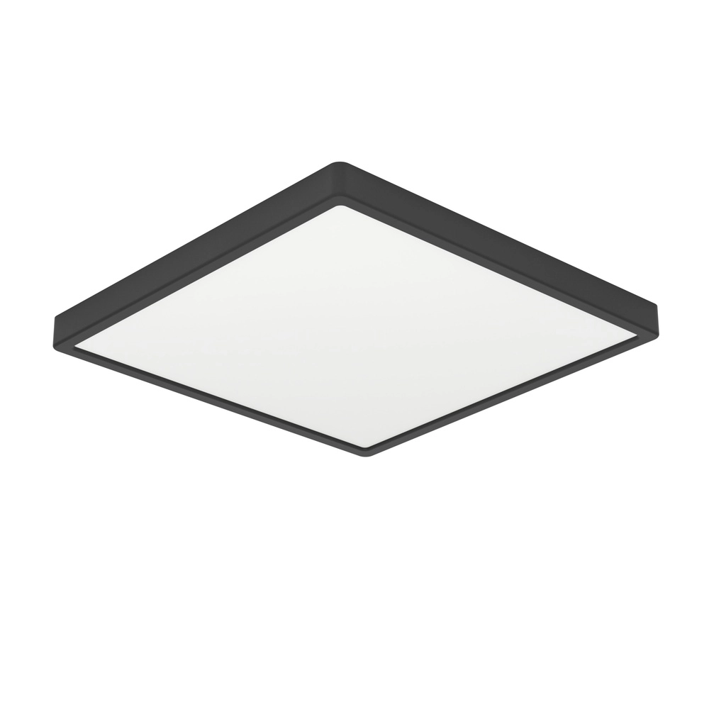 Led plafonnière Fueva 6 vierkant - zwart - 39x39cm