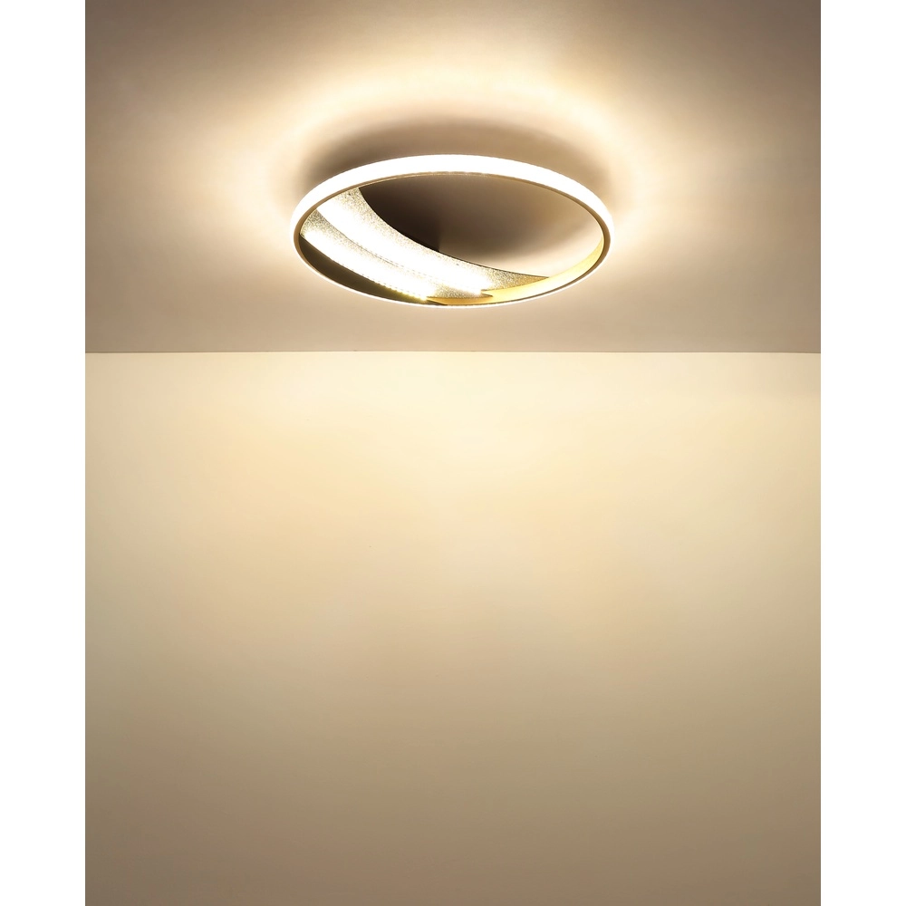 Unieke plafondlamp Constance zwart met goud Ø 41cm Globo 9007371566846