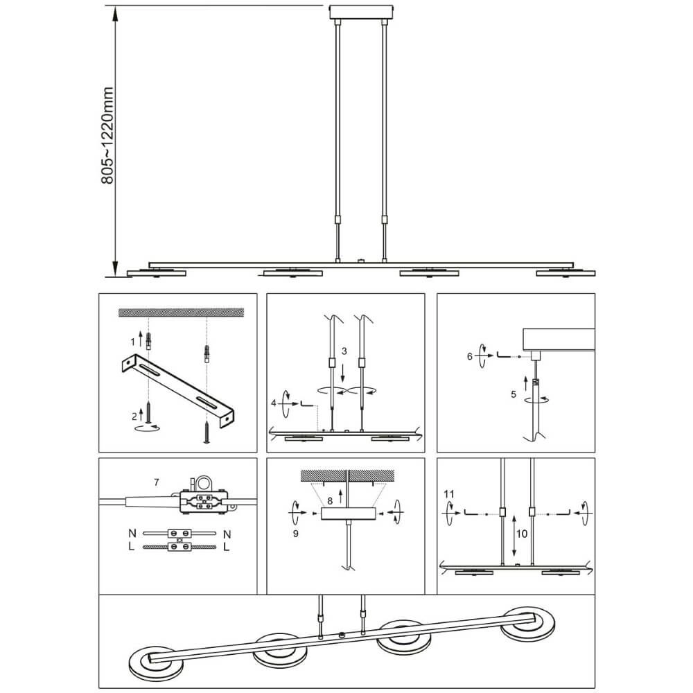 Zwarte led kantoor lamp Turound Steinhauer 8712746166965
