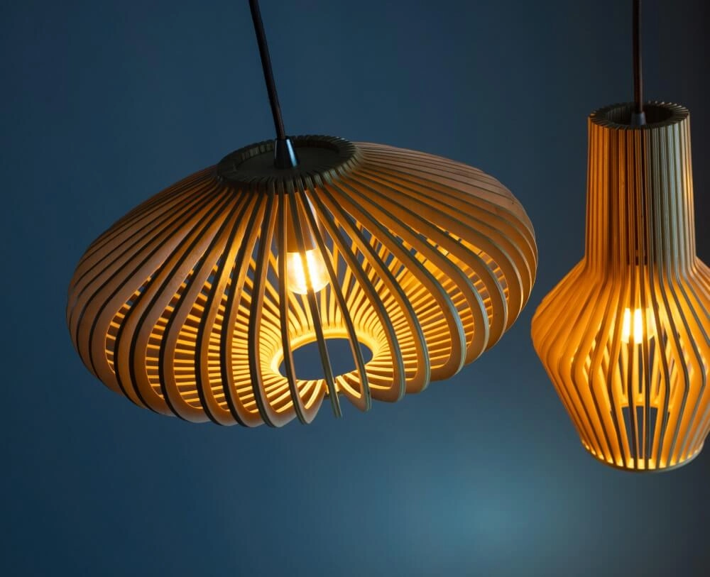 Houten hanglamp Tess Ø 25cm plat ETH 8720195305361
