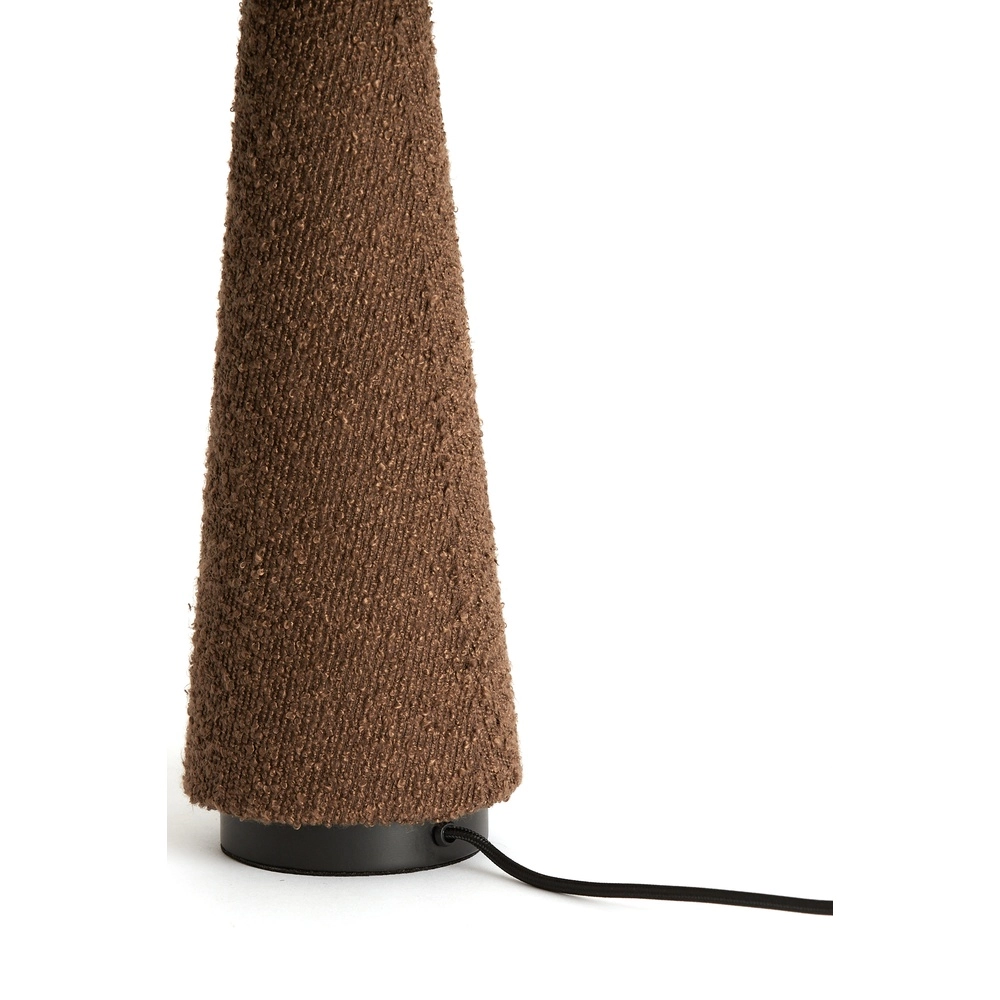 Schemerlamp Devia Ø 30cm - bouclé - bruin Light & Living 8717807759476