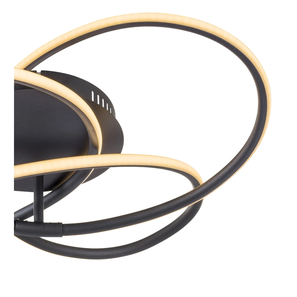Design plafondlamp Panda zwart Ø 60cm Globo 9007371400430