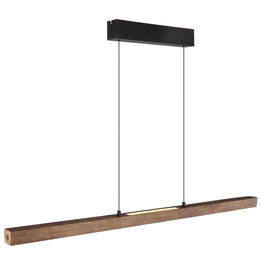Strakke hanglamp Olivus hout 115cm Globo 9007371455683