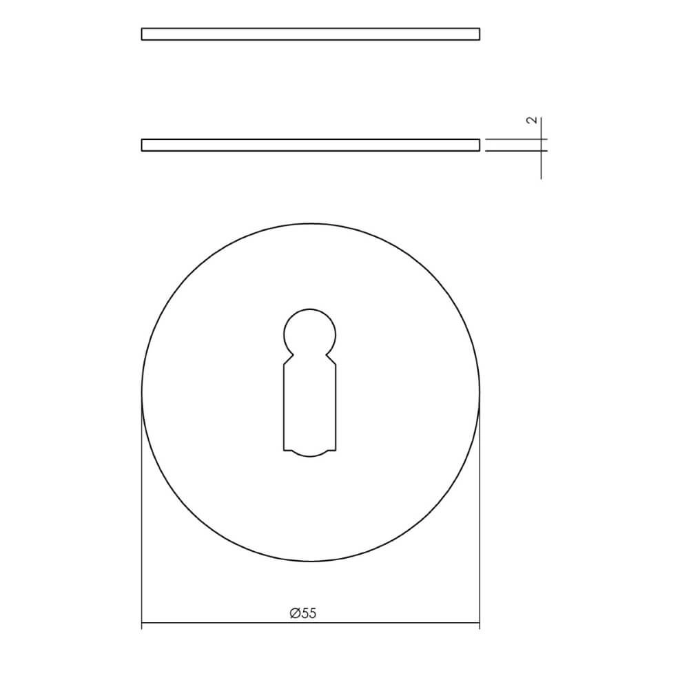 Set van 2 sleutelrozetten Tira zelfklevend RVS Intersteel 8714186586495