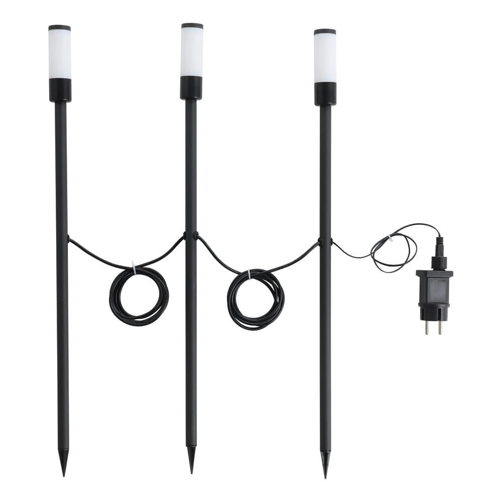 Set van 3 Zancaro tuinlampen met stekker