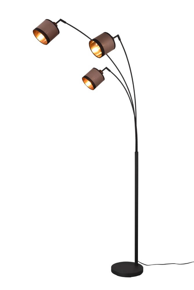 Staande lamp Davos taupe 3-lichts Trio 4017807574364