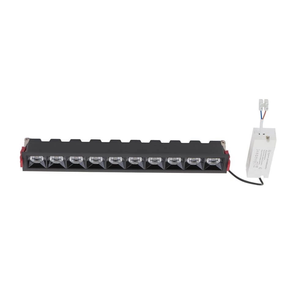 Zwarte inbouwspot Midi Led 10x1 leds - 3000K Lyora 5903139100632