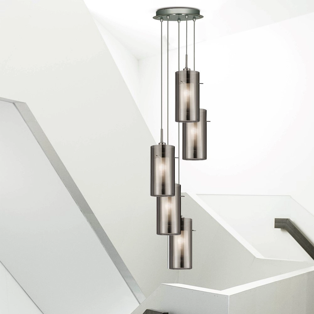 Vide hanglamp Duo 2 5-lichts Searchlight 5053423018997