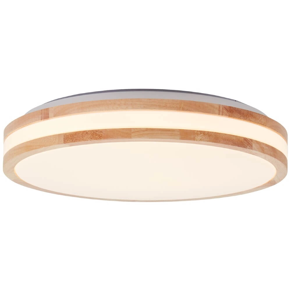 Houten plafonnière Laskos Ø 38cm