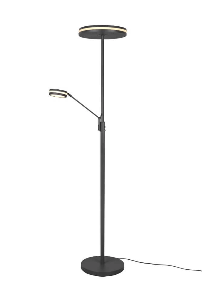 Grote led leeslamp Franklin Antraciet