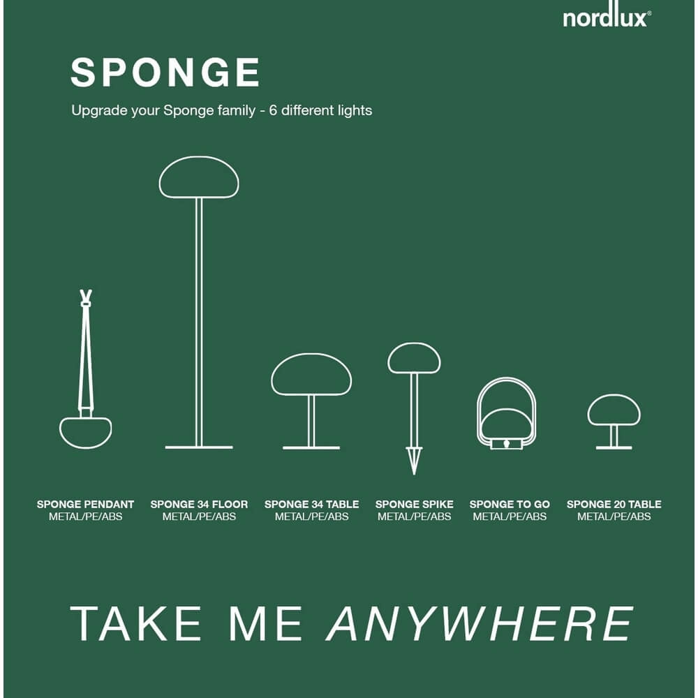 Staande lamp Sponge wit oplaadbaar Nordlux 5701581496880