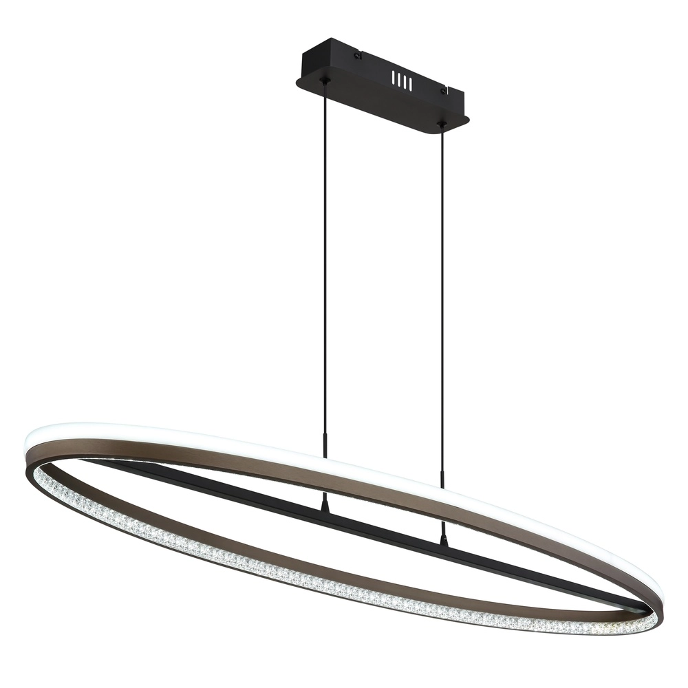 Design hanglamp Della ovaal zwart Globo 9007371474738