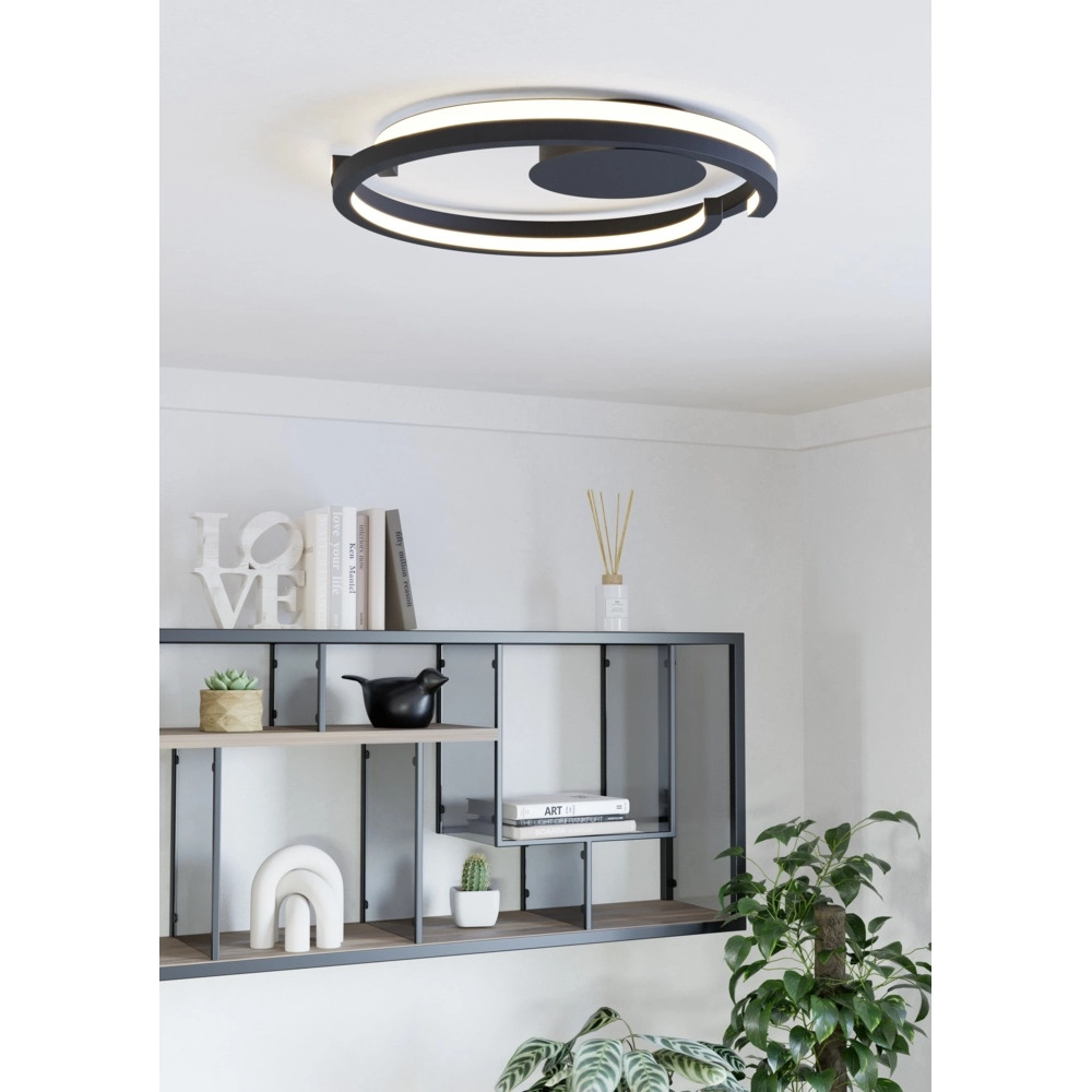 Plafondlamp Mezzomonte zwart Eglo 9008606360185