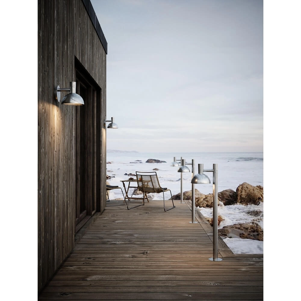 Zinkgrijze wandlamp Arki design down Nordlux 5701581280274