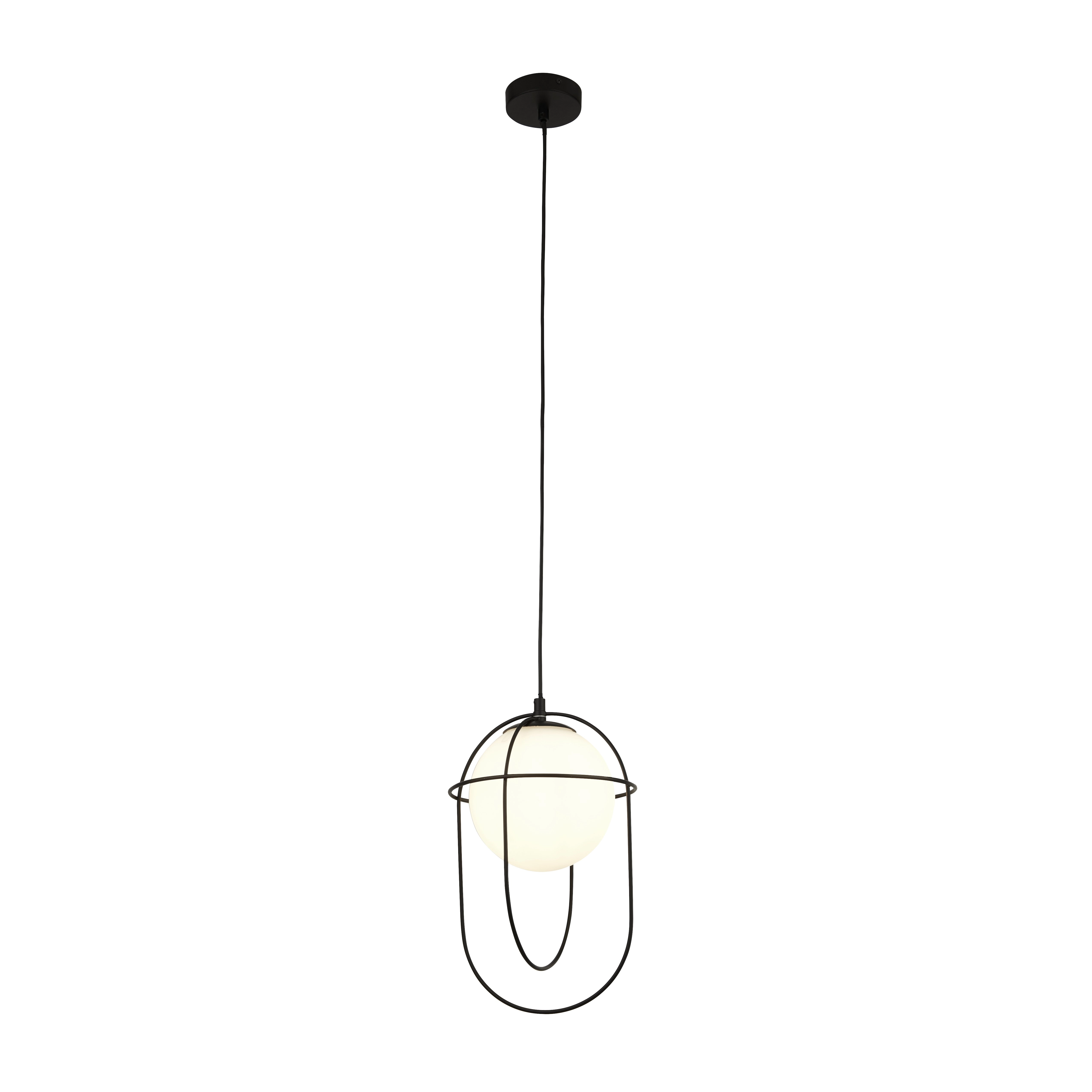 Hanglamp Axis zwart met wit Searchlight 5053423167510