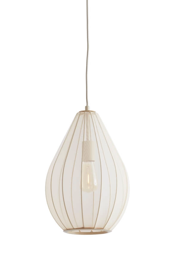 Japandi hanglamp Itela crème Ø 28cm