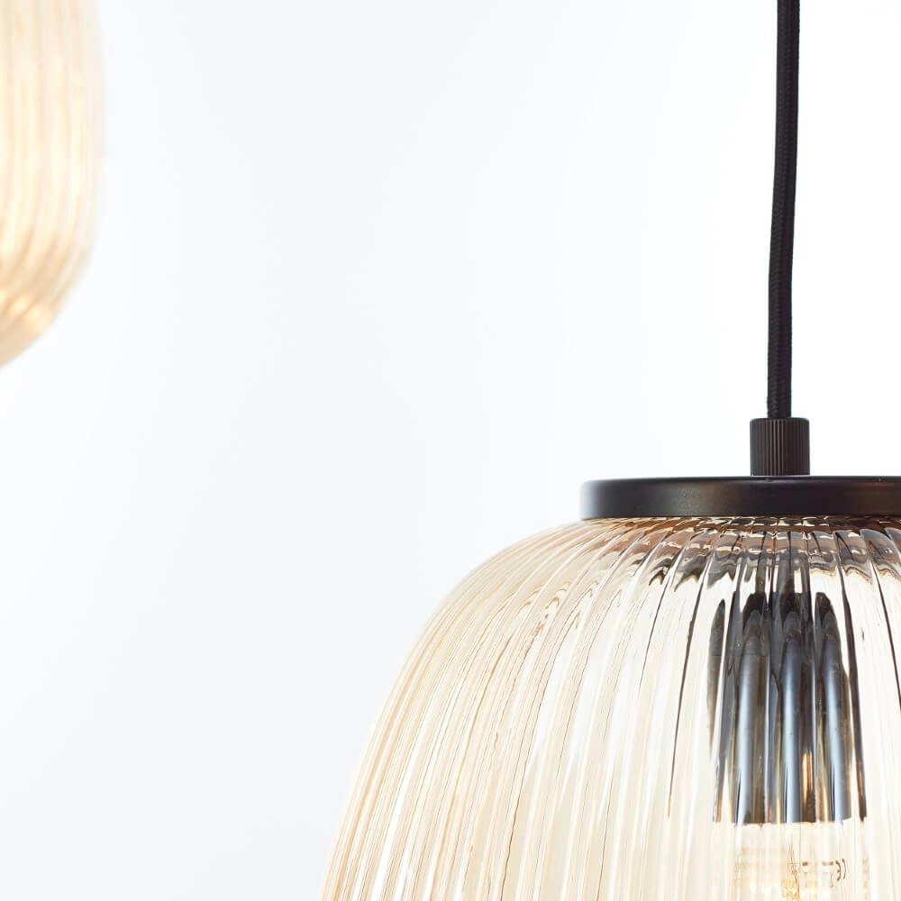 5-lichts hanglamp Kaizen zwart met wit Brilliant 4004353447204