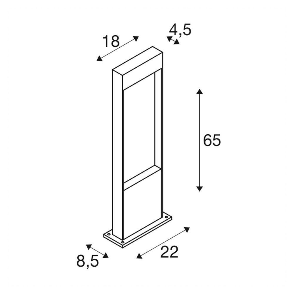 Terrasverlichting Flatt 65cm SLV 4024163231503