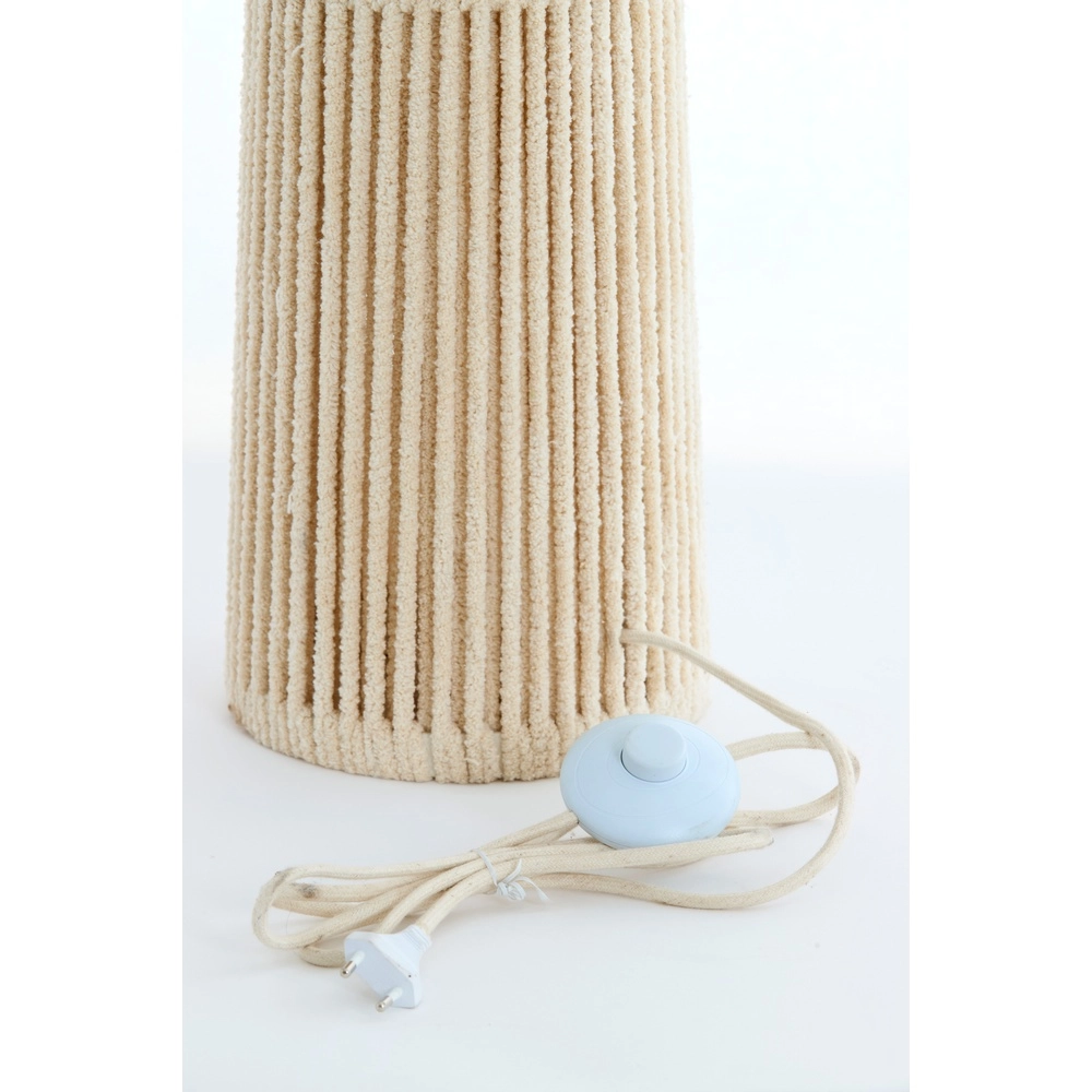 Zand staande schemerlamp Michiel 160cm - chenille crème Light & Living 8717807786151