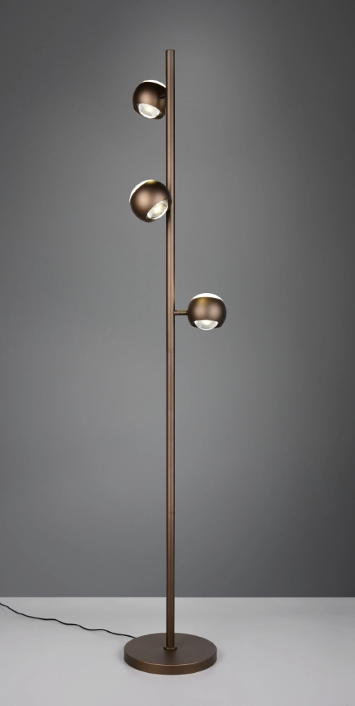 3-lichts led leeslamp Orbit platinum bruin Trio 4017807686654