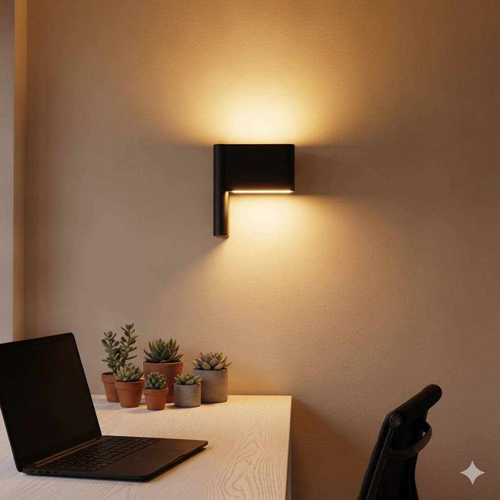 Wandlamp Flusso zwart