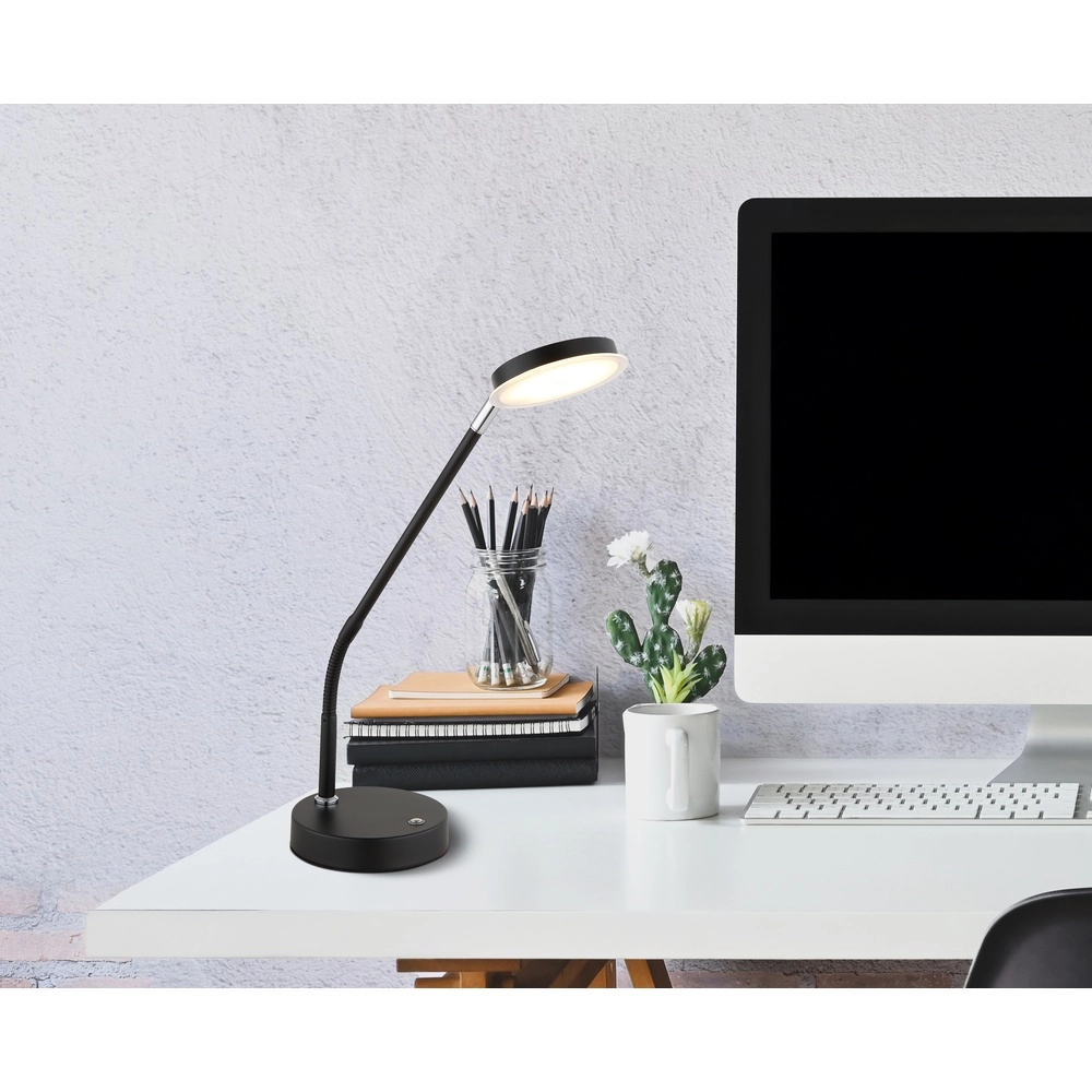 Bureaulamp Silvio zwart Globo 9007371583164