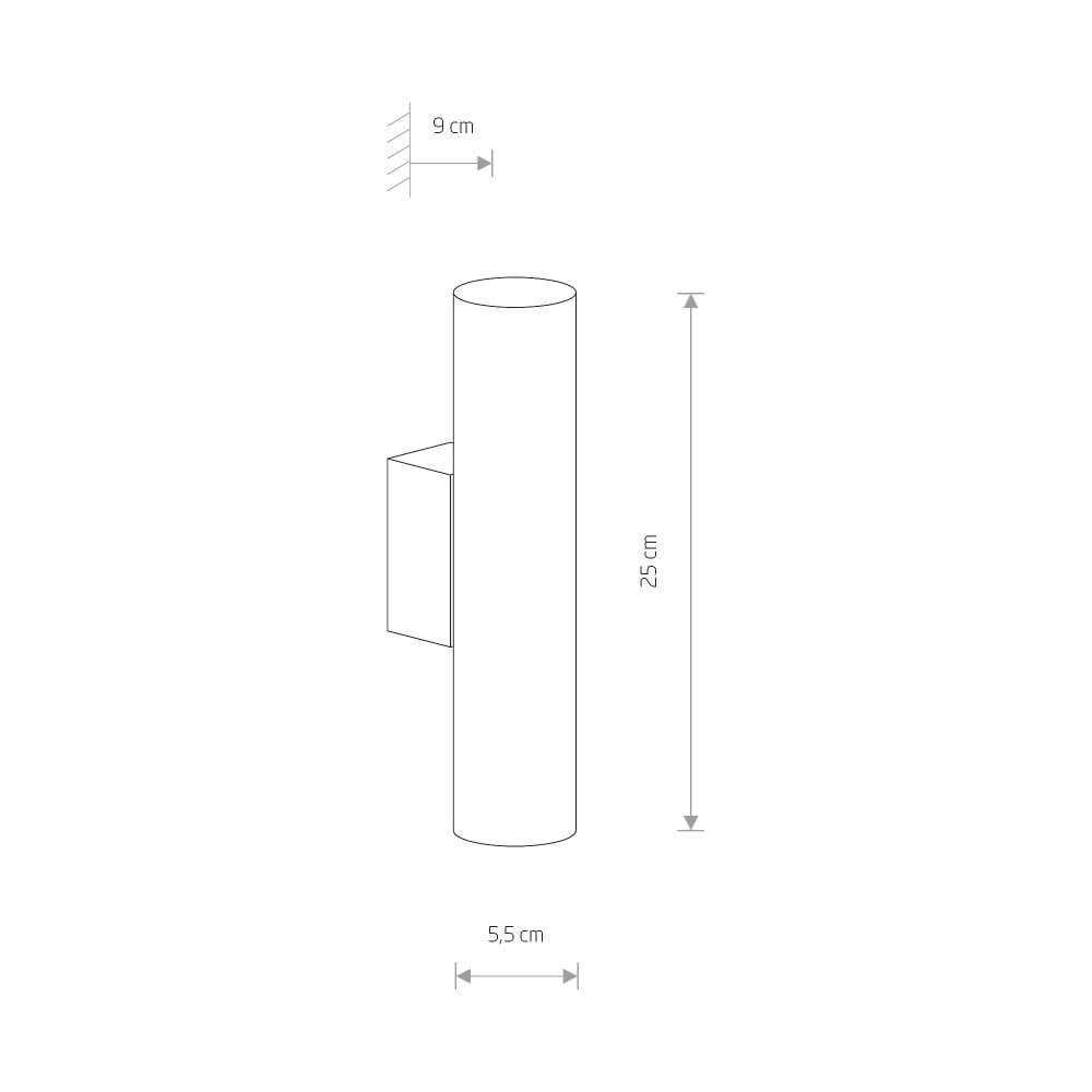 Wandspot Eye Wall zwart Lyora 5903139807296