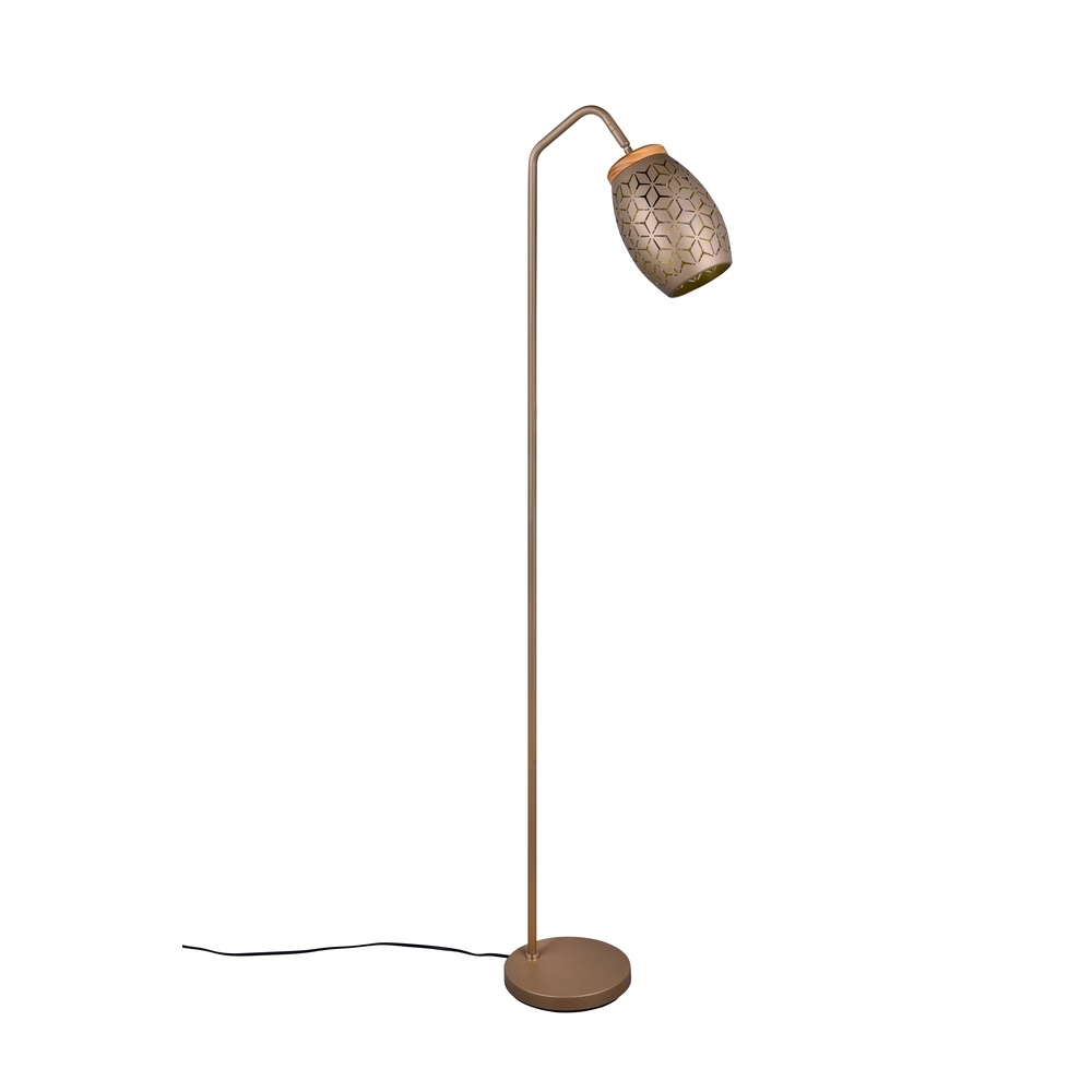 Vloerlamp Bidar koffiebruin Trio 4017807633375