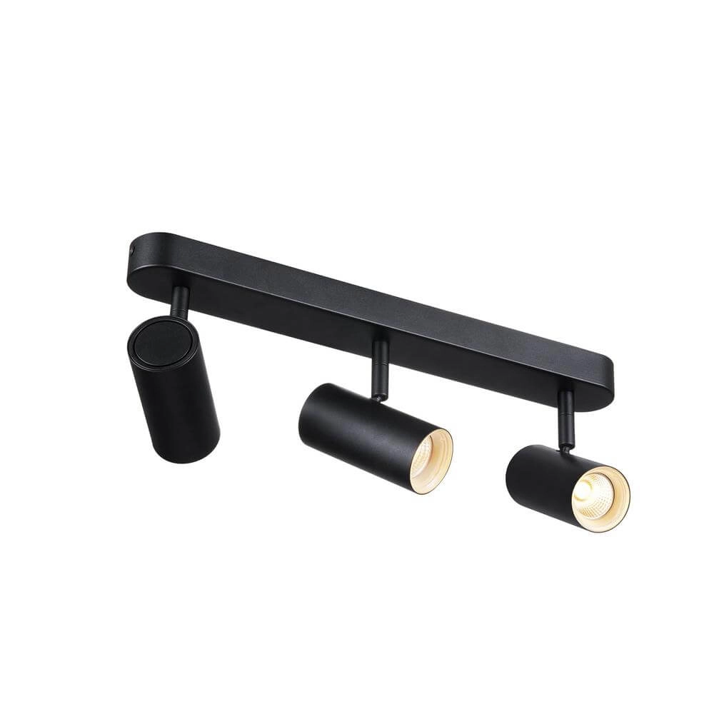 Opbouwspot Noblo zwart 3-lichts 2700K SLV 4024163300308