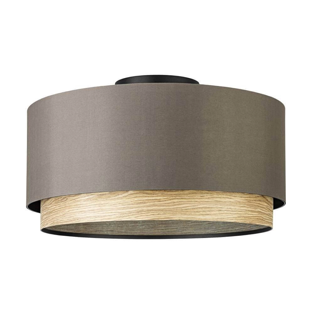Plafondlamp Marchena cappucino met hout - Ø 48cm