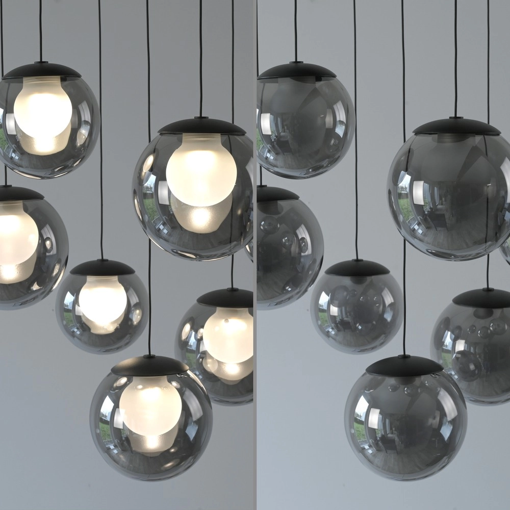 7-lichts hanglamp Pure Popup mystic grey Paul Neuhaus 4012248396674