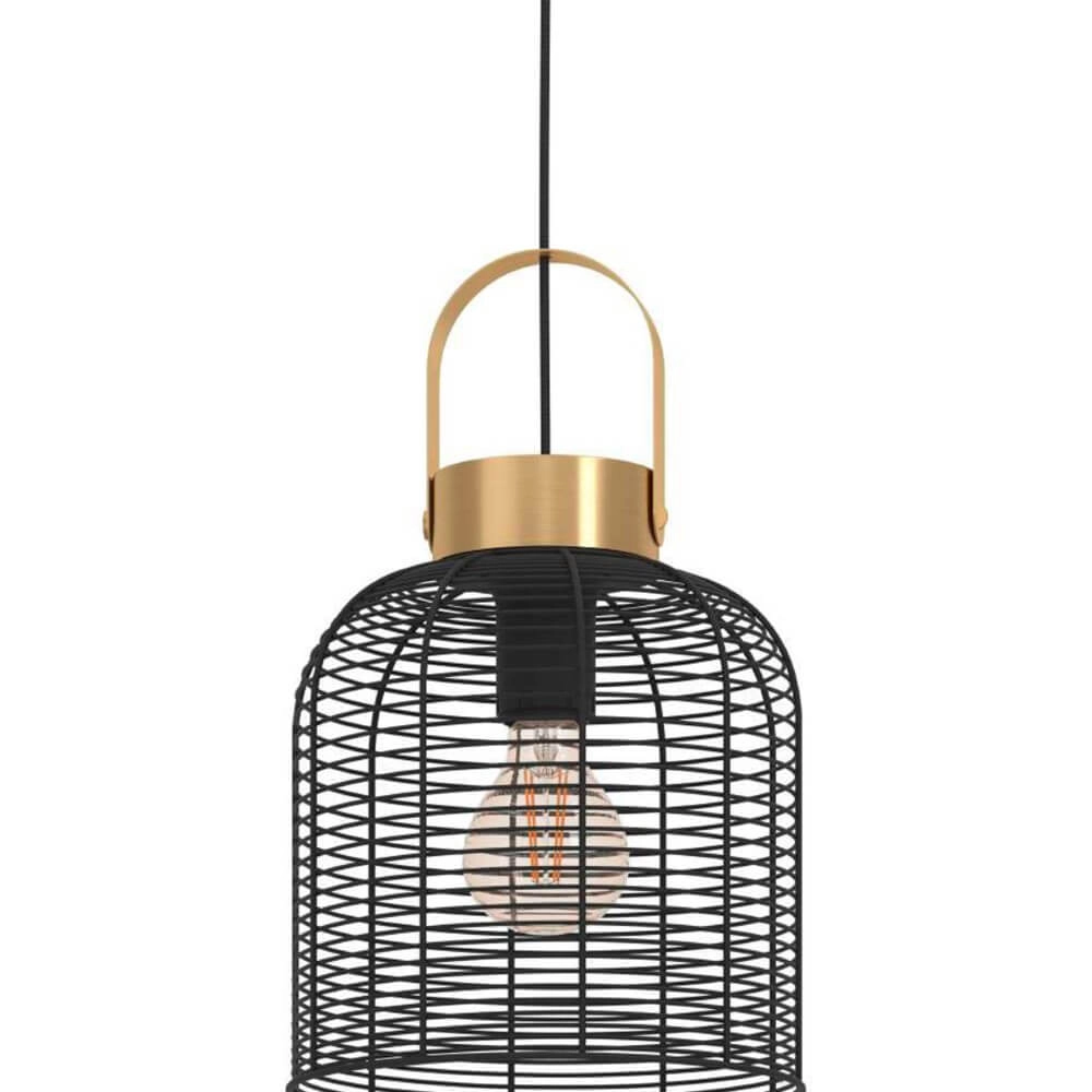 Draadlamp Roundham Ø 22cm - zwart met goud Eglo 9002759439637