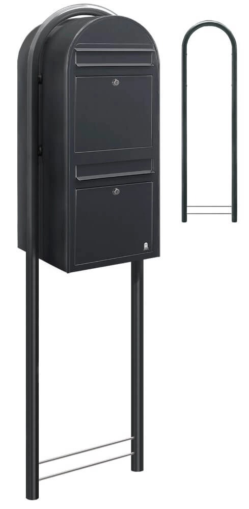 Brievenbus Duo 7016 i Donkergrijs Bobi 6417237014146