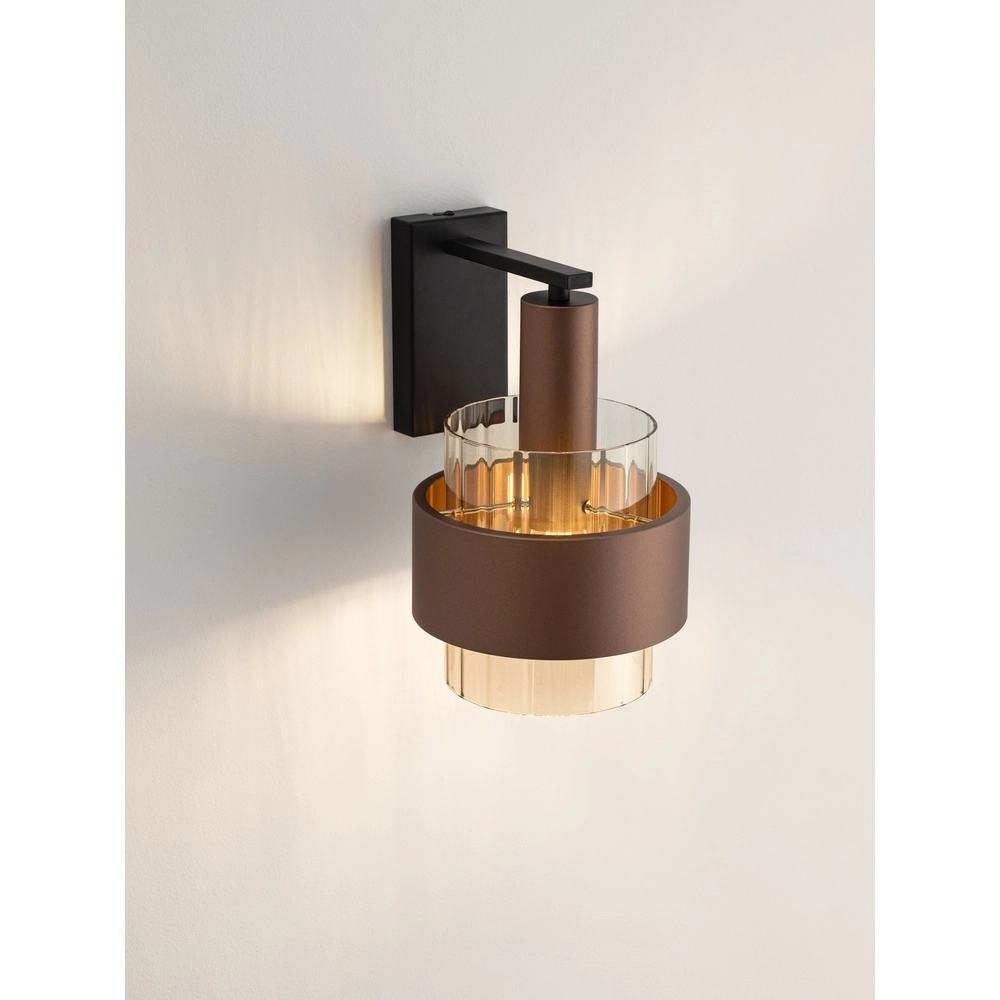 Moderne wandlamp Serena koffie bruin Lyora 5212063501201