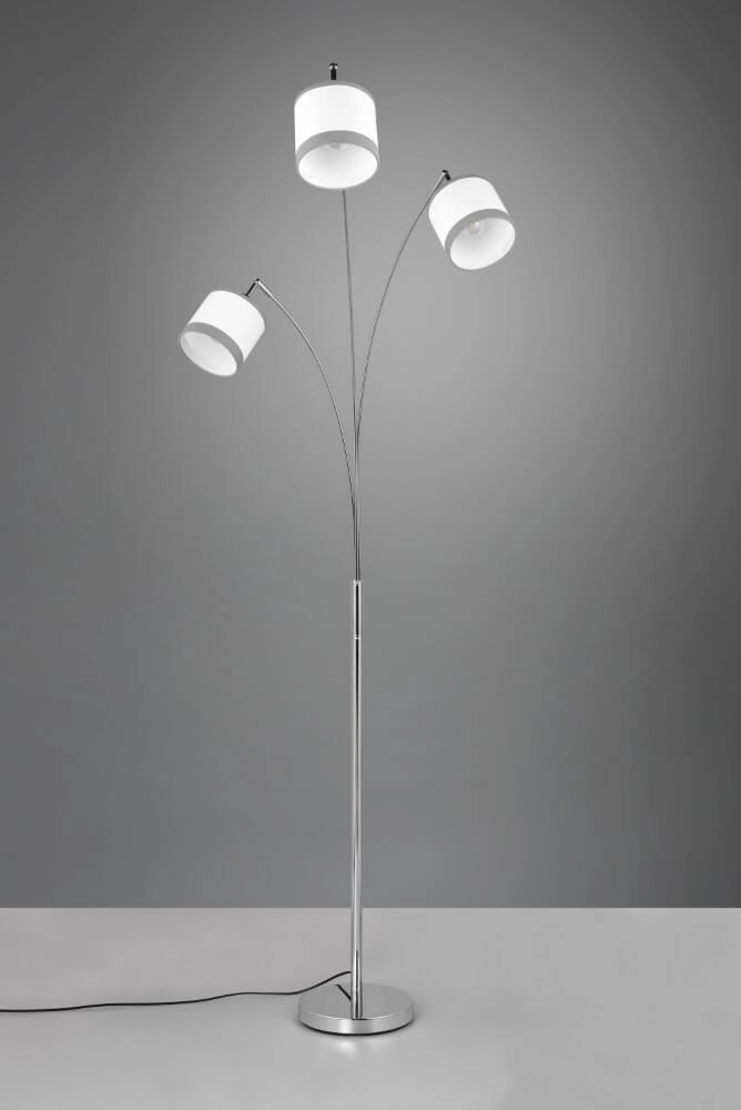Staande lamp Davos wit 3-lichts Trio 4017807574296