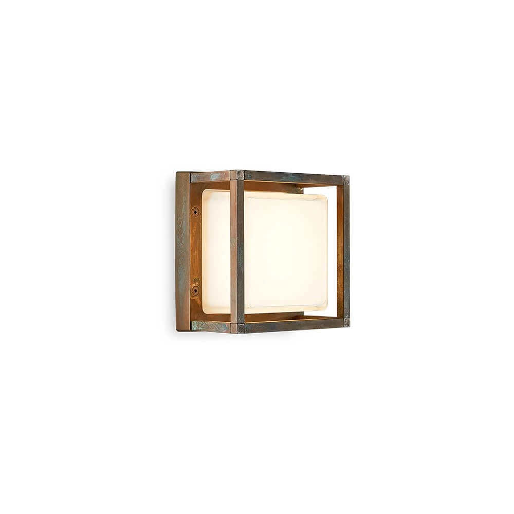 Landelijke buitenlamp Ice Cubic vierkant met beugel