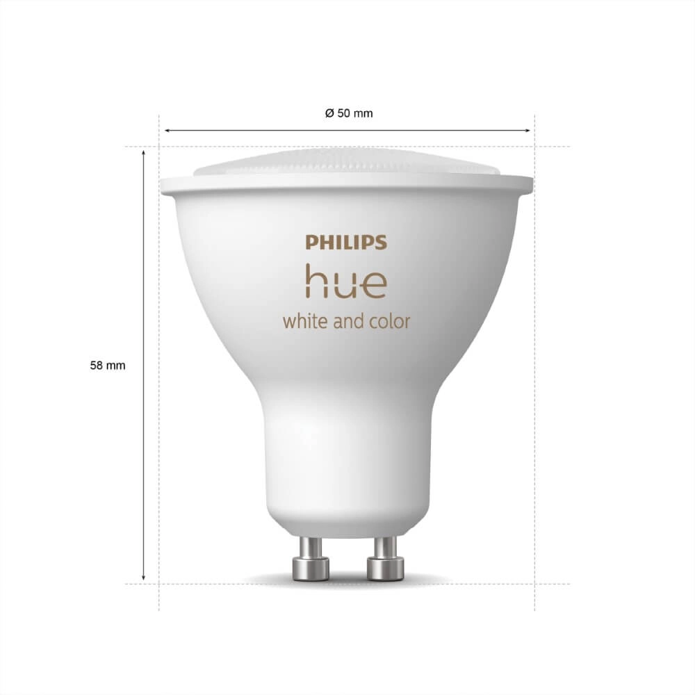 GU10 - 4,3W - White and Color set van 2 Philips 8720169229815