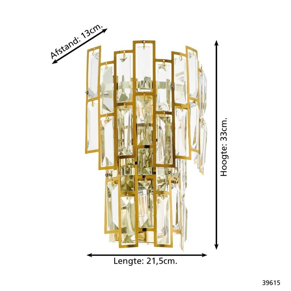 Kroonluchter wandlamp chroom Calmeilles goud Stars of Light 9002759396152