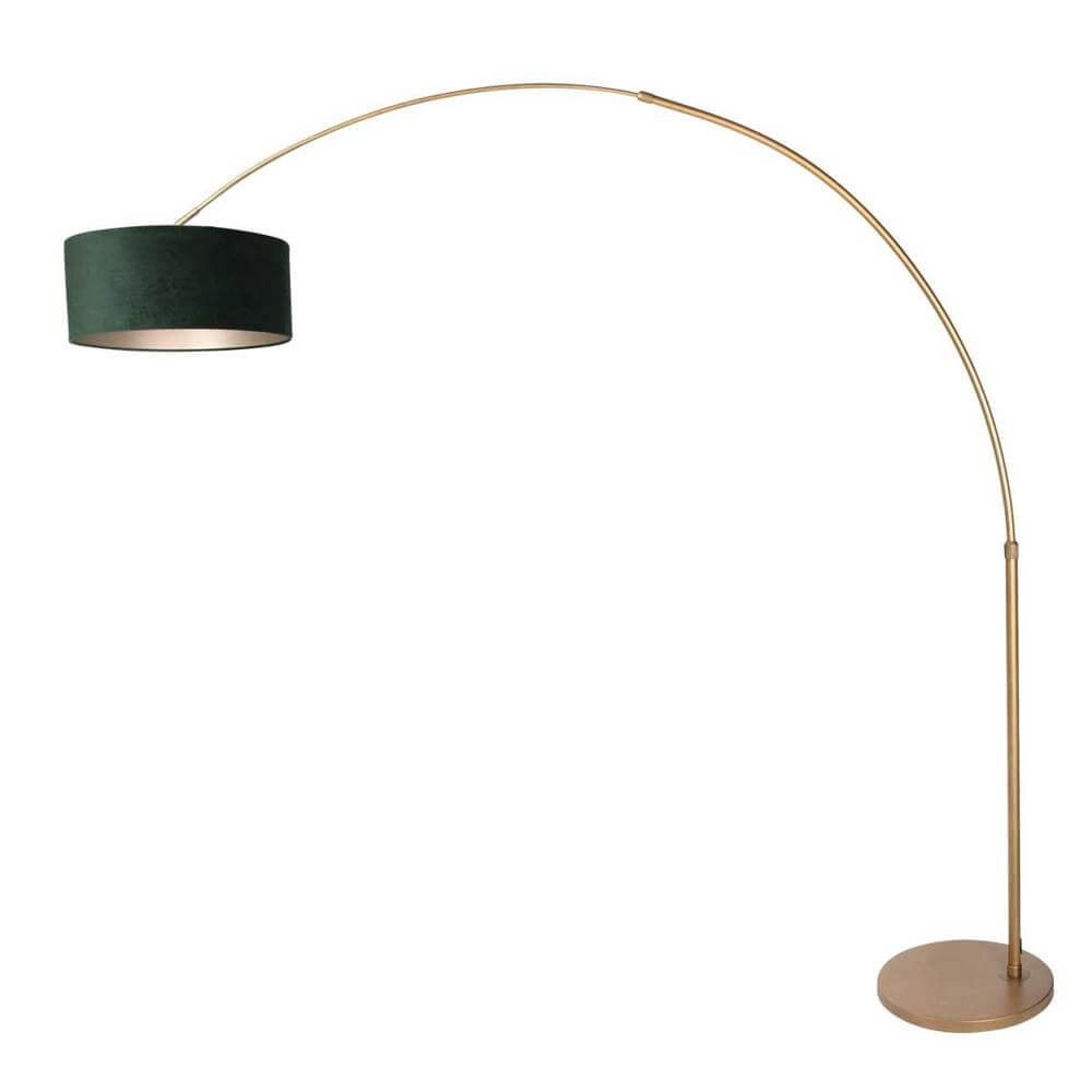 Booglamp Sparkled Light brons met groene kap Ø 45cm Steinhauer 8712746179866