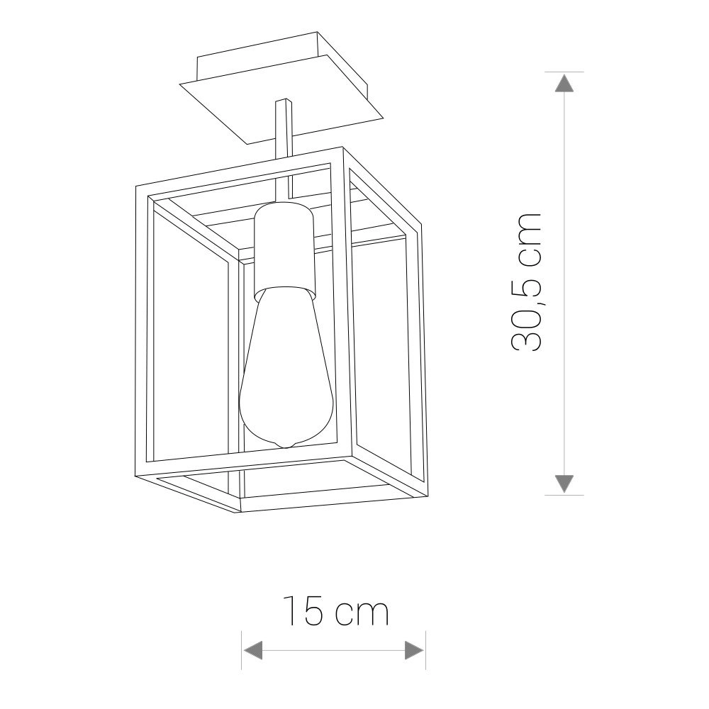 Landelijke plafondlamp Crate Lyora 5903139904599