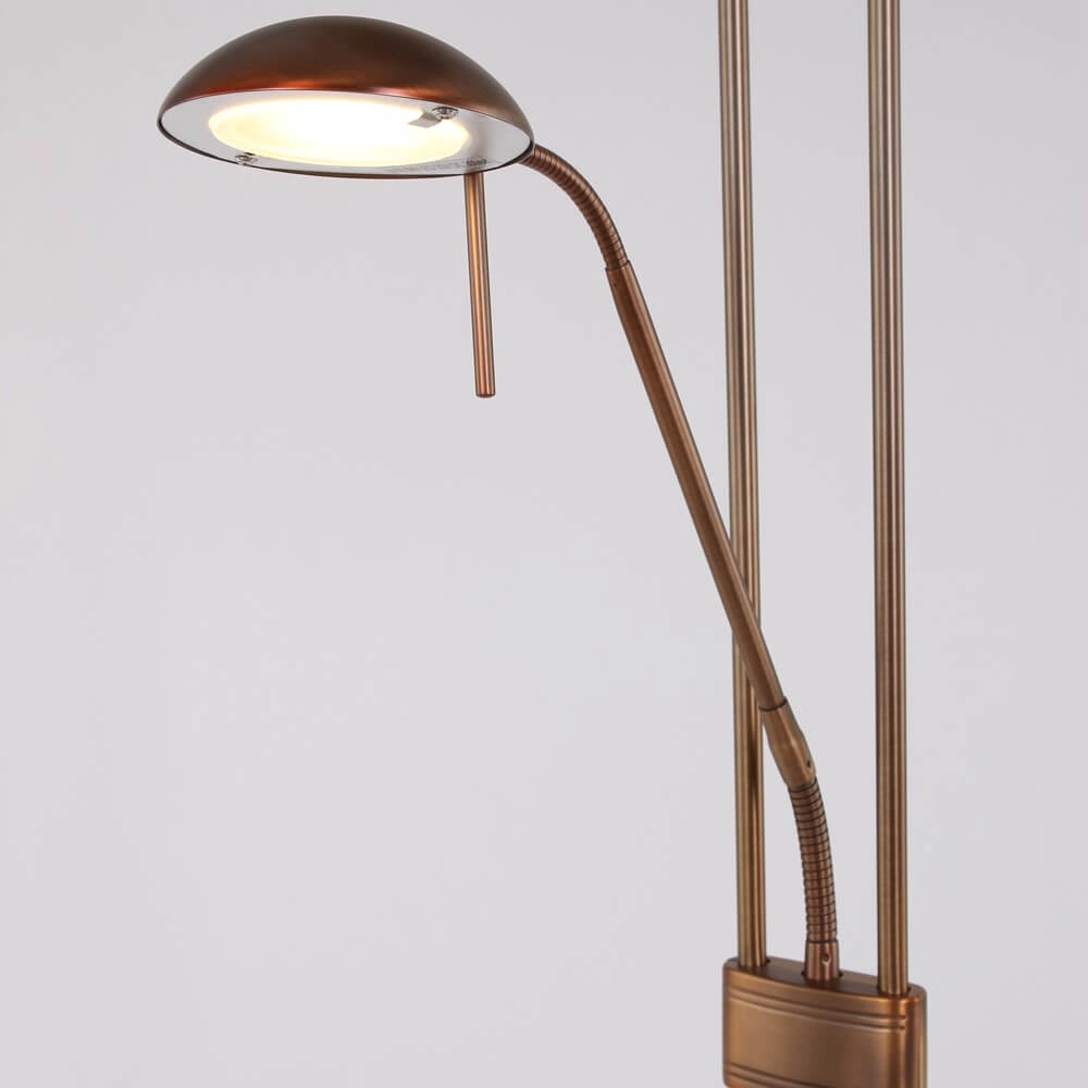 Led staanlamp mexlite Up 180cm - 3000K bronsbruin Steinhauer 8712746096347