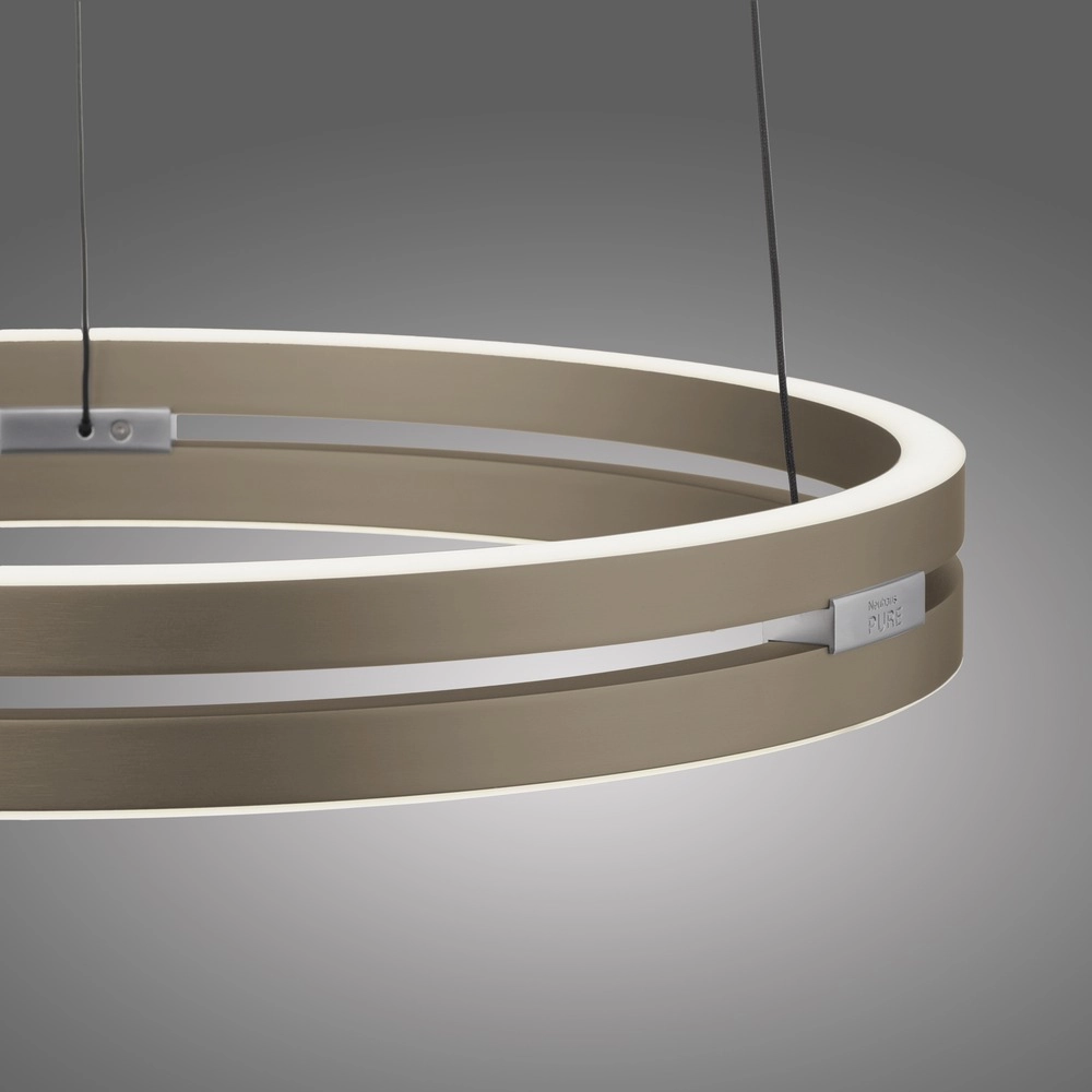 Kantoor hanglamp Pure E-Loop bronce - Ø 50cm Paul Neuhaus 4012248398357