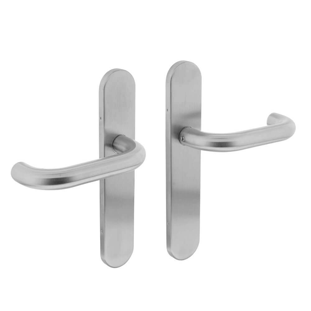 Deurklink Rond blind RVS