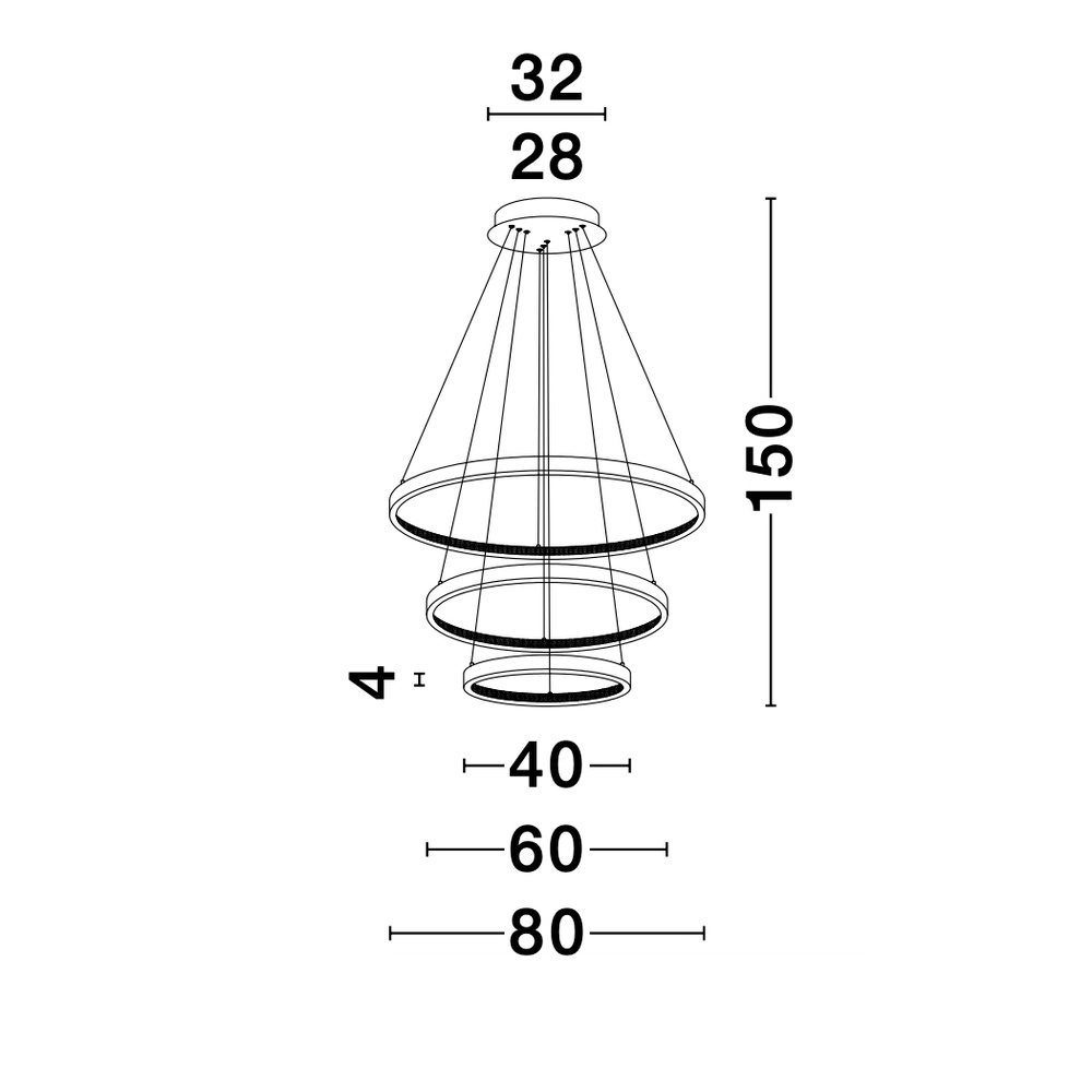 Hanglamp Preston goud Ø 80cm triple Lyora 5212017424112