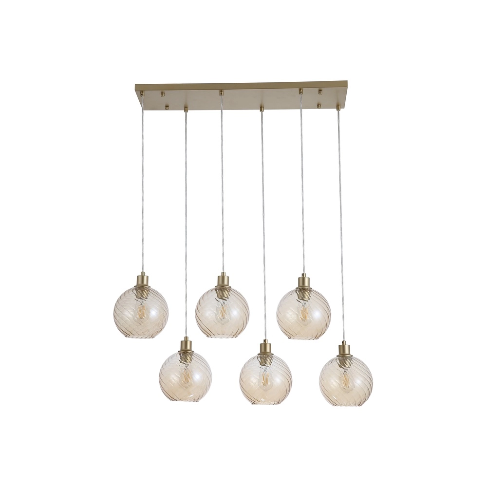 Hanglamp Radiance 6-lichts goud Searchlight 5053423306407
