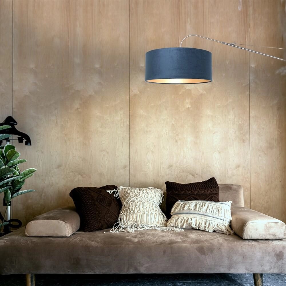 Verstelbare muurlamp Elegant Classy RVS met blauw Steinhauer 8712746147315