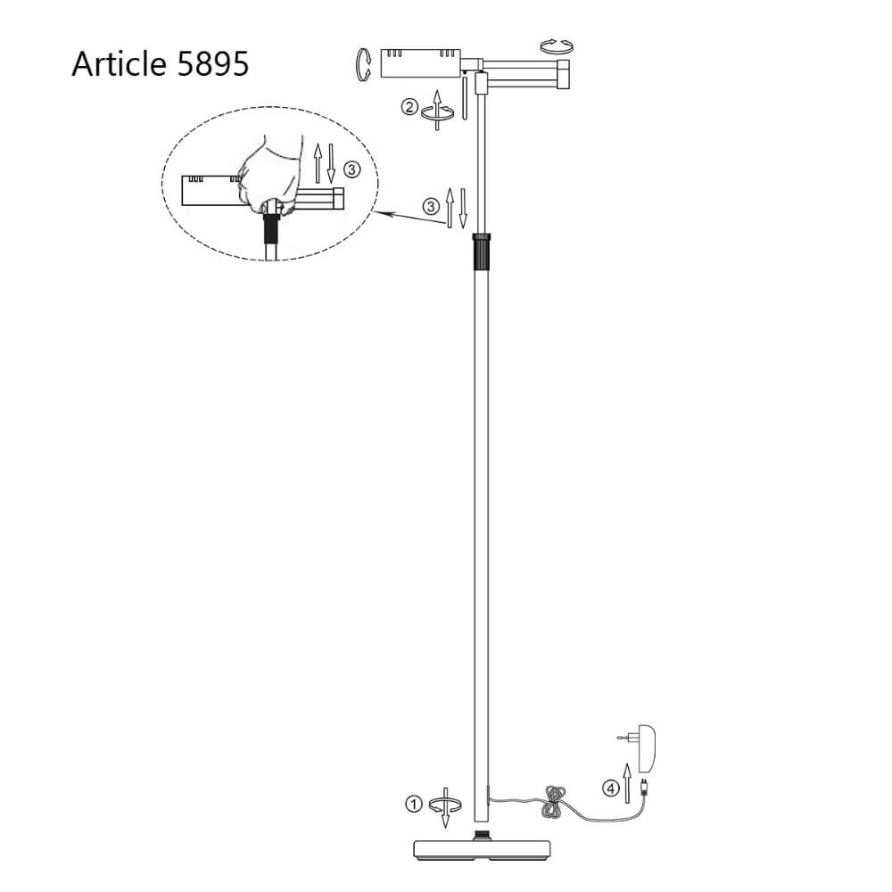 Led staanlamp Mexlite bronsbruin Steinhauer 8712746049541