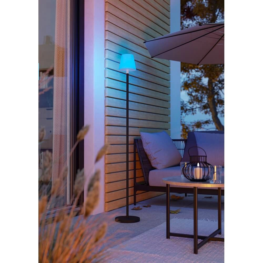Design terraslamp Montapalma zwart met wit kegel Eglo 9002759758882